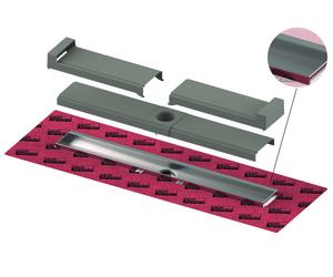 TECEdrainline-evo Caniveau de douche, avec support pour carrelage mural, corps de caniveau droit en acier inoxydable, 600803, 600803, Versione: Lunghezza nominale: 800 mm (793 mm)