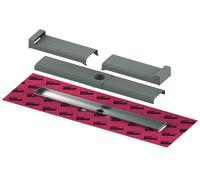 Tece TECEdrailine-Evo - Canalina doccia Evo 1200 mm, con flangia e copertura protettiva, acciaio inox 601202