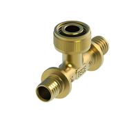 TECEflex Adaptateur rapide pièce en T sortie, dim. 16x1/2 \"x16, bronze au silicium, 708633, 708633