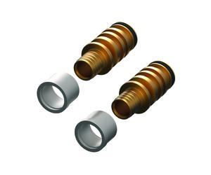 TECEfloor Set dadaptateurs de raccordement, type TECEflex, pour distributeur de circuit de chauffage industriel, dim. 25x2,5, 77390114, 77390114