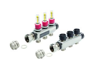 TECEfloor Set dextension, pour collecteur de chauffage, avec débitmètre, 77310023, 77310023, Versione: 3 circuiti di riscaldamento