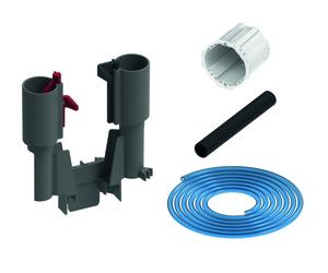 TECEflushpoint, kit de montage brut, déclenchement pneumatique à distance, pour chasses deau avec vidage A5, 9240977, 9240977