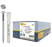 TECFI Handyplug® 25 Tasselli UNIVERSALI prolungati in Nylon Ø10 x 120 mm, con Vite testa tonda - Utilizzo su tutte le murature