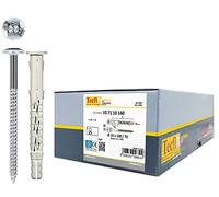 TECFI Handyplug® 25 Tasselli UNIVERSALI prolungati in Nylon Ø10 x 140 mm, con Vite testa tonda - Utilizzo su tutte le murature