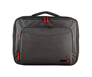Tech air Valigetta classica Z0137 14/15.6" grigio con tasto rosso Tasca anteriore organizer, tracolla