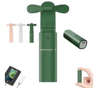 Tech Candy Fan, Tech Candy Easy Breezy Portable Fan, Portable Handheld Mini Fans & Power Bank, Rechargeable Personal Handheld Fans (Green)