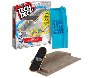 Tech Deck Concrete - Rampa per Fingerboard Fai da Te in calcestruzzo Riutilizzabile, con Fingerboard Enjoi, dai 6 Anni in su