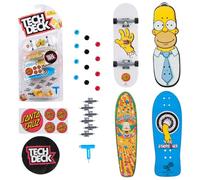 Tech Deck, Confezione da 4 Fingerboard Ultra DLX, Skateboard Simpsons, Mini Skateboard da Collezione Personalizzabili, Giocattoli per Bambini da 6 Anni in su