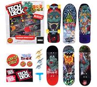 Tech Deck, Godzilla Sk8Shop Fingerboard Bonus Pack, Mini Skateboard, 6+ | Grafiche Autentiche, 3 Mini Skateboard Personalizzabili, Tavole Ruote Adesivi e Attrezzo, Fascia Adesiva e Gommini