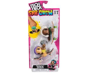 Tech Deck Sk8 Crew, Confezione da 2 Fingerboard con Personaggi, Mini Skateboard da Collezione Personalizzabili, Giocattoli per Bambini da 5 Anni in su (i Modelli Possono variare)