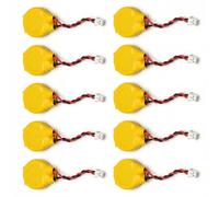 Tech-Fan © Batteria CR2032 al litio 3 V, 10 pezzi, CMOS RTC BIOS, connettore a 2 pin, ricambio per batteria a bottone, compatibile con ASUS K50AB, K50IN, N55S, N55SF, G60, G60J, G60JX, G60VX, G75V