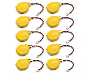 Tech-Fan Batteria CR2032 al litio 3V, 10, CMOS RTC BIOS, connettore a 2 pin, compatibile con Lenovo ThinkPad R40, R40e, R50, R50e, R50p, R51, R51e, R52, R60, R60e, R61, R61i, R400, R500 Series