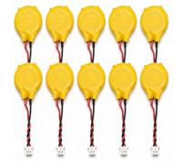 Tech-Fan Batteria CR2032 al litio 3V, 10, CMOS RTC BIOS, connettore a 2 pin, compatibile Lenovo ThinkPad X31-32, X40-41, X60-61, X200-280, X300-301, X370-395, X400 Series