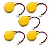 Tech-Fan Batteria CR2032 al litio 3V, confezione da 5, batteria CMOS RTC BIOS Memory, connettore a 2 pin, compatibile Lenovo ThinkPad E220s, E420s, E420-E495, E520-E595, E14, E15, E16