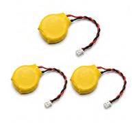 Tech-Fan Batteria CR2032 al litio 3V, set di 3, batteria CMOS RTC BIOS memoria, orologio tempo reale, connettore a 2 pin, compatibile con Lenovo ThinkPad E220s, E420s, E420-E495, E520-E595, E14, E15