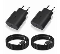 Tech-Fan © Caricabatterie USB-C da 25 W, con 2 cavi da tipo C a tipo C da 1 m, ricarica rapida, compatibile con Samsung Galaxy Z Flip8/Flip7/Flip7 FE/Flip6/Flip5/Flip4/Flip3/Flip 5G/Flip