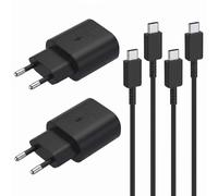 Tech-Fan © Caricabatterie USB-C da 25 W, con 2 cavi da USB-C a USB-C da 1 m, ricarica rapida, compatibile con Samsung Galaxy Z Flip8/Z Flip7/Z Flip7 FE/Z Flip6/Z Flip5/Z Flip4/Z Flip3/Z Flip 5G/Z
