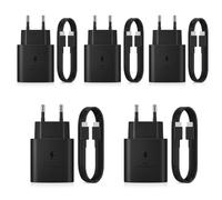 Tech-Fan © Caricabatterie USB-C da 25 W, con 5 cavi da tipo C a tipo C da 1 m, ricarica rapida, compatibile con Samsung Galaxy Z Flip8/Flip7/Flip7 FE/Flip6/Flip5/Flip4/Flip3/Flip 5G/Flip