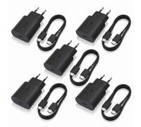 Tech-Fan © Caricabatterie USB-C da 25 W, con 5 cavi da USB-C a USB-C da 1 m, ricarica rapida, compatibile con Samsung Galaxy Z Flip8/Z Flip7/Z Flip7 FE/Z Flip6/Z Flip5/Z Flip4/Z Flip3/Z Flip 5G/Z