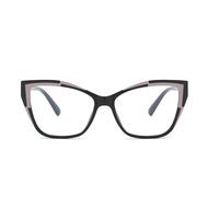 TECH-LINE-DIRECT FASHION ACCESSORIES Occhiali da donna Cat Eye, anti luce blu, per proteggere gli occhi con stile, nero/marrone., Medium