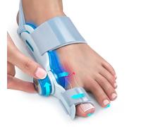 Tech Love Alluce Valgo Correttore Cuscinetto Gel Rinfrescante,Tutore Alluce Valgo Per Dita Dei Piedi Con 3 Diverse Staffe Di Fissaggio Guida Per Dita Dei Piedi Giorno E Notte Unis