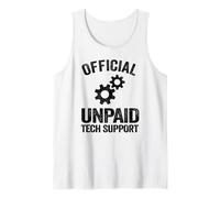 Tech Nerd Y2K Ingegnere Software di Supporto Tecnico Non pagato Ufficiale Canotta