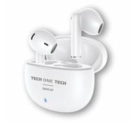 Cuffie Bluetooth wireless TechOneTech - Fino a 20 ore di riproduzione - IPX5 - Colore bianco