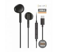 Tech One Tech earTECH TEC1302 Cuffie auricolari USB-C con microfono, nere