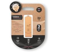 TechOneTech ecoTech USB 2.0 Memoria 32GB (Pendrive) - Realizzata con Paglia di Grano