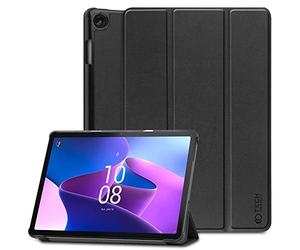 Tech-Protect SmartCase - Custodia a portafoglio con funzione di supporto, magnetica, compatibile con Lenovo Tab M10 10.1 3rd Gen TB328, colore: Nero