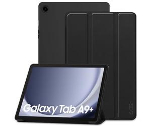 TECH PROTECT SmartCase - Custodia a portafoglio con funzione di supporto, magnetica, compatibile con Samsung Galaxy Tab A9+ Plus 11.0 X210 / X215 / X216, colore: Nero