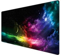 Tech Stor3 Tappetino mouse XXL fantasia cosmo colorato Gaming Mouse pad, 90 x 40 cm,con base antiscivolo in gomma,aderente e liscio,adatta ad ogni mouse, tastiera e laptop (vari, 90x40)