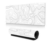 Tech Stor3 Tappetino mouse XXL fantasy white Gaming Mouse pad, 90 x 40 cm,con base antiscivolo in gomma,aderente e liscio,adatta ad ogni mouse, tastiera e laptop (FANTASIA BIANCA, 90x40)