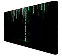 Tech Stor3 Tappetino mouse XXL nero effetto Matrix Gaming Mouse pad, 90 x 40 cm,con base antiscivolo in gomma,aderente e liscio,adatta ad ogni mouse, tastiera e laptop (MATRIX, 90X40)