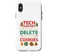 Tech Support Christmas Cookies Lover Women Men Funny Custodia per iPhone X/XS