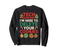 Tech Support Christmas Cookies Lover Women Men Funny Felpa