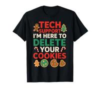 Tech Support Christmas Cookies Lover Women Men Funny Maglietta