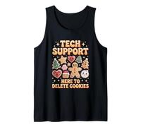 Tech Support Here to Delete Cookies Funny Christmas Pajama Canotta