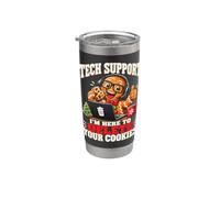 Tech Support I'm here to delete your Cookies Christmas Xmas Bicchiere termico in acciaio inox doppia parete