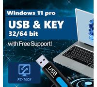 TECH USB Compatible with Windows 11 professional 64 Bit USB With Key. Factory Fresh, Recover, Repair and Restore. Key Included and USB Install. Fix Desktop & Laptop. Free 24/7 Technical Support.