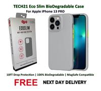 Tech21 Eco Slim 100% Biodegradabile Custodia per telefono [ Per Apple iPhone 13 PRO ] 10ft Multi-Drop Protection Cover - Grigio