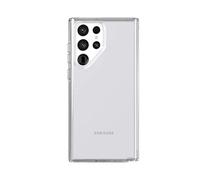 tech21 Evo Clear - Custodia protettiva per Samsung Galaxy S22 Ultra con protezione multi-goccia da 3,7 m, trasparente