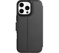 tech21 EvoLite - Custodia a portafoglio per iPhone 16 Pro Max, con 3 scomparti per schede, protezione dagli urti, colore: nero