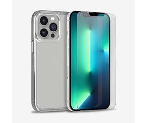 tech21 Evo - Set di vetro trasparente e antiurto per iPhone 13 Pro Max - Custodia protettiva con protezione multi-goccia da 3,7 m e pellicola protettiva in vetro temperato