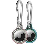 Tech21 Evo Shimmer AirTags - Custodia con moschettone compatibile con Apple AirTag, confezione da 2
