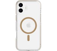 tech21 EvoCrystal - Custodia protettiva per iPhone 16 Plus, compatibile con MagSafe, protezione dagli impatti 15x testata secondo gli standard militari, colore oro