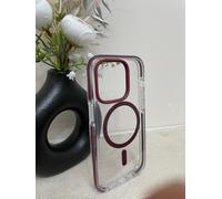 Tech21 Evocrystal Custodia Trasparente Per Apple IPHONE 14 Pro Magsafe Bordeaux