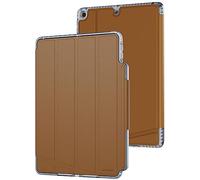 Tech21 EvoFolio - Custodia per iPad 7a/8a/9a generazione, protezione dagli impatti, custodia per iPad con visione multi-angolo, funzione Wake/Sleep, colore: Marrone chiaro