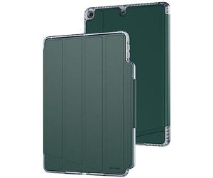 Tech21 EvoFolio - Custodia per iPad 7a/8a/9a generazione, protezione dagli impatti, custodia per iPad con visione multi-angolo, funzione Wake/Sleep, colore: foglia di tè
