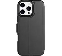 tech21 EvoLite - Custodia a portafoglio per iPhone 16 Pro Max, con 3 scomparti per schede, protezione dagli urti, colore: nero